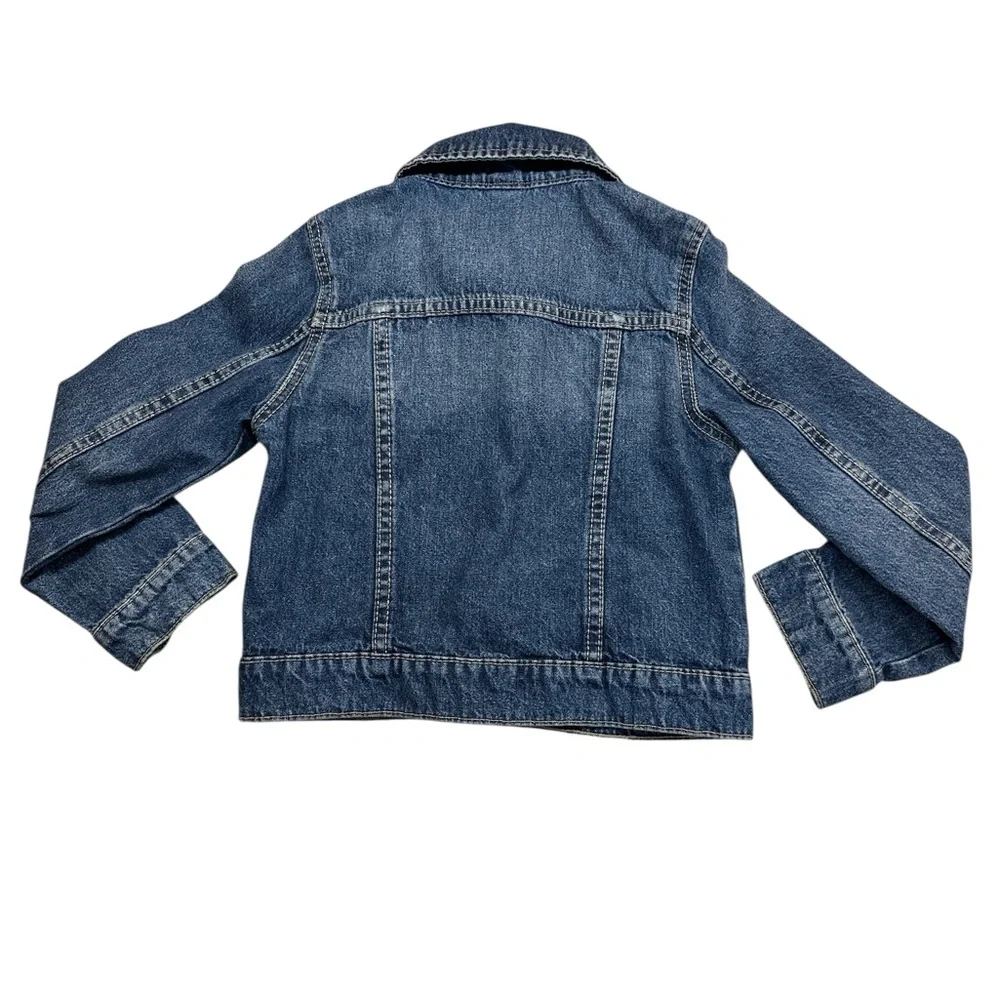 Carters Girls Denim Blue Jean Jacket Pockets 5/5A Preowned